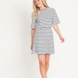 Old Navy Waist Defining Mini Dress, Striped, XL